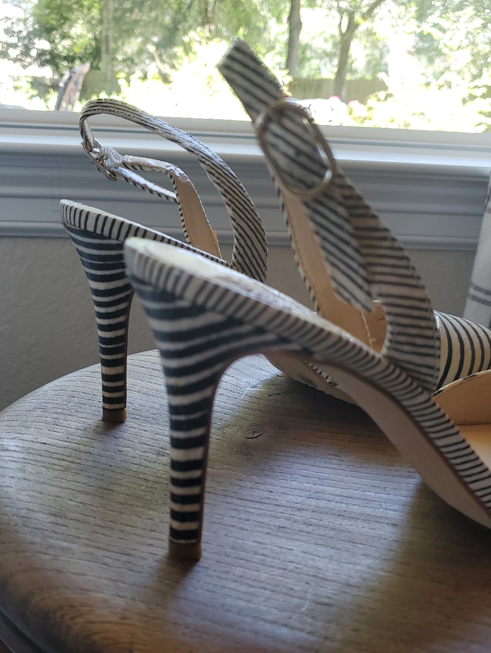 Vince Camuto Black/White Striped Snake - Picture 3 of 8